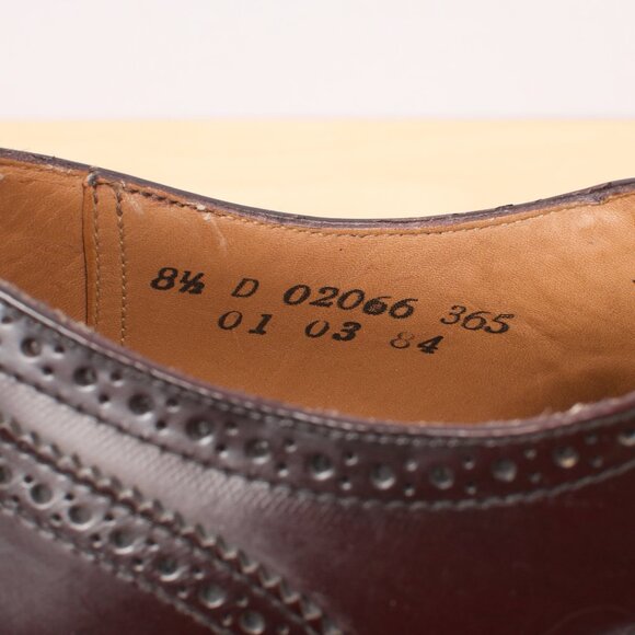 VTG NWOB Dack's Wingtip Oxford Brogue Men's Shoe 8.5 D Oxblood 🇨🇦 Calfskin - Picture 6 of 8